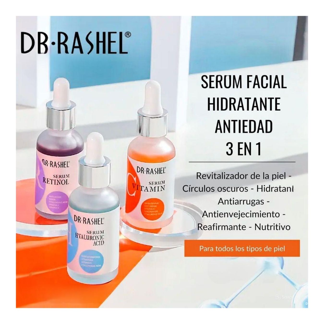 Set Completo de 3 Sueros Dr Rashel